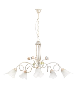 LAMPADARIO 5 LUCI ONLI "WILMA" BIANCO E14